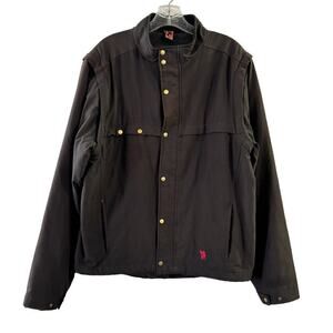 Chrome Industries Convertible Men’s Jacket Vest Pockets Black Quilted Medium